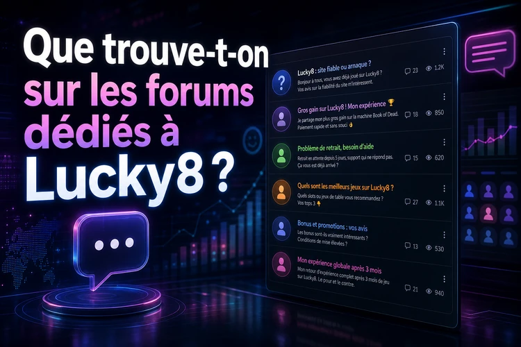 Que trouve-t-on sur les forums dédiés à Lucky8?