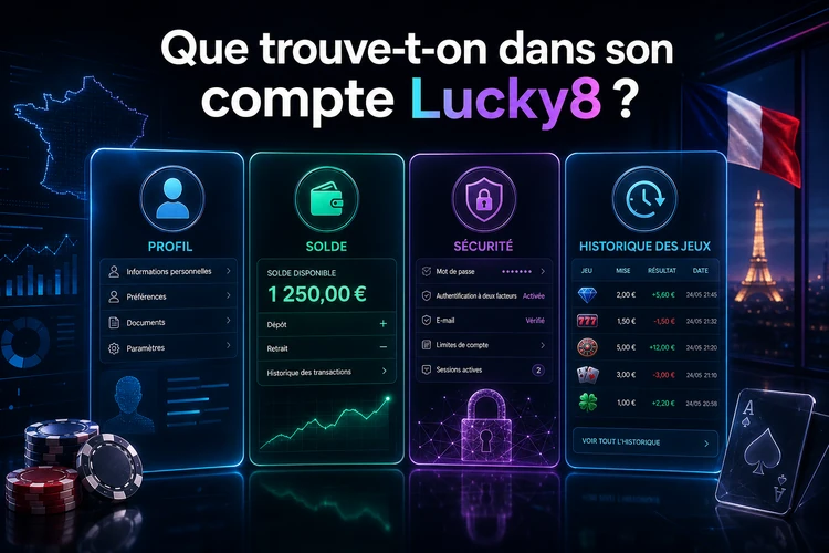 Que trouve-t-on dans son compte Lucky8?