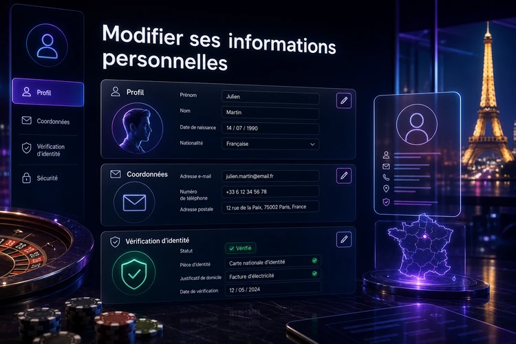 Modifier ses informations personnelles