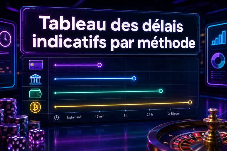 Tableau des délais indicatifs par méthode